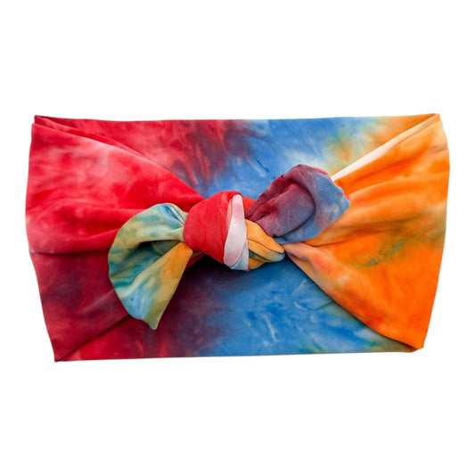 BLUE/ RED/ ORANGE TIE-DYE - WIDE TIE