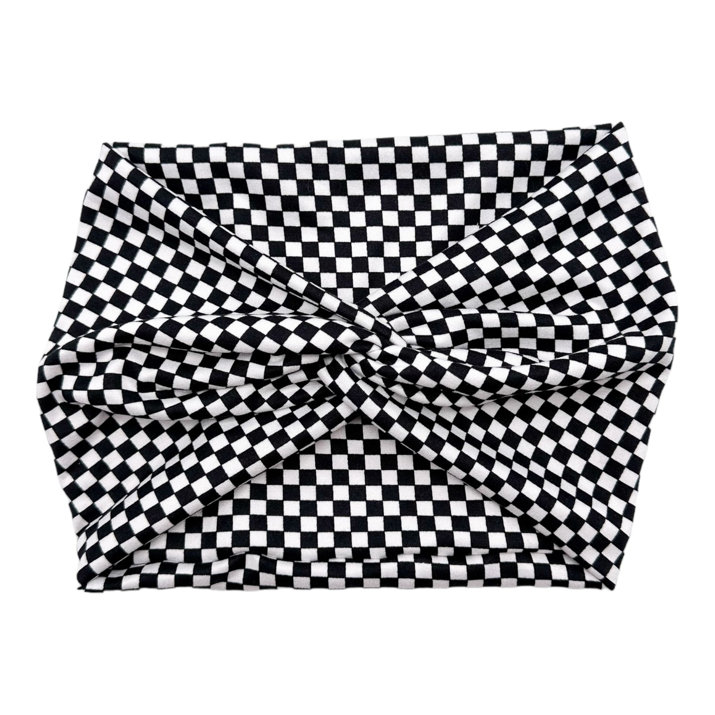 SMALL BLACK & WHITE CHECKERS - THICK KNOT