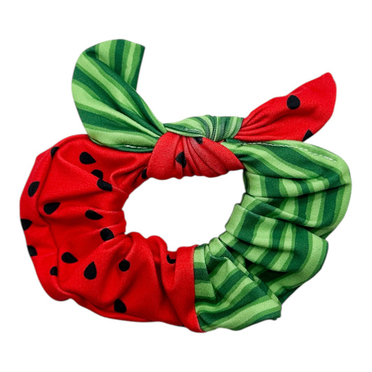 WATERMELON - SPLIT - BOW SCRUNCHIE