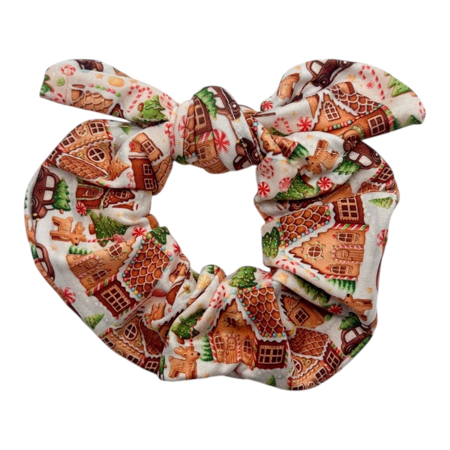 GINGERBREAD STREETS - BOW SCRUNCHIE
