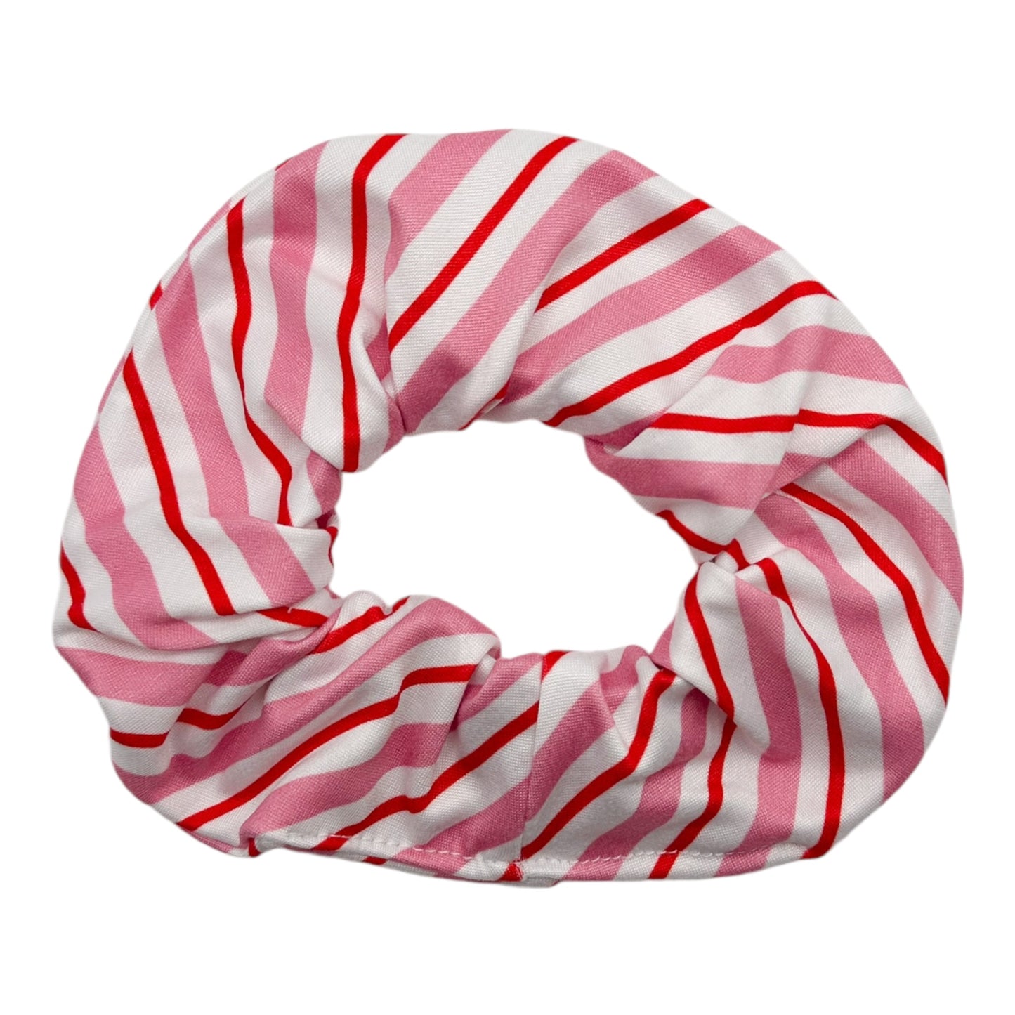 PINK & RED STRIPES - SCRUNCHIE