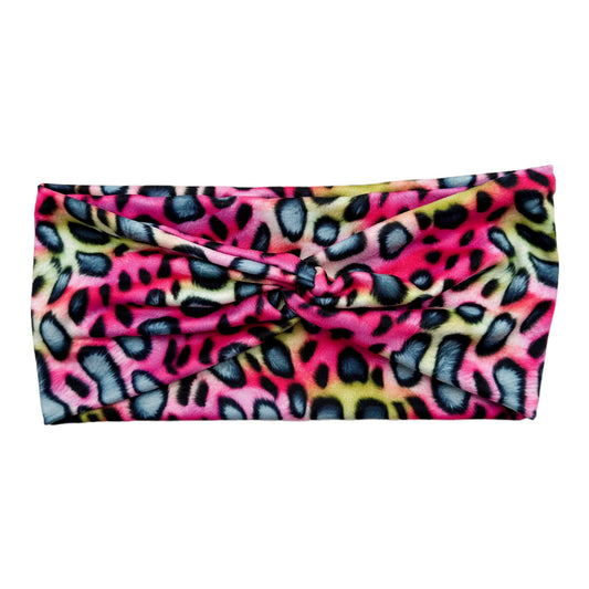 FUZZY NEON ANIMAL PRINT - FRONT KNOT