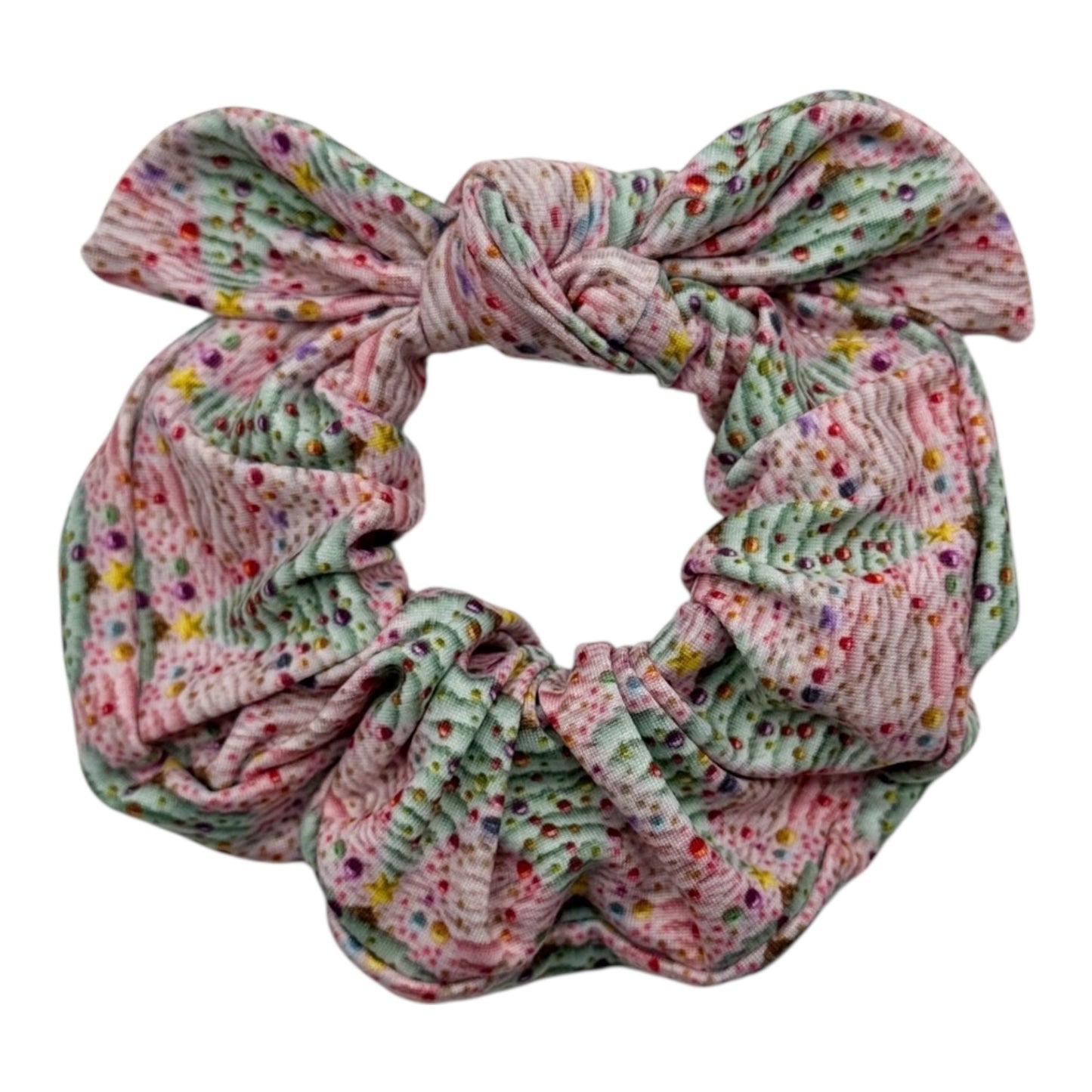 TEXTURED TREES - BOW SCRUNCHIE