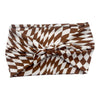 BROWN & WHITE GROOVY CHECKERS - LUXE
