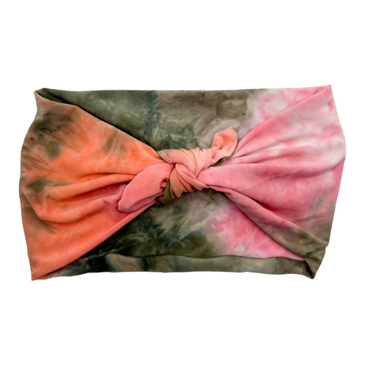 PINK / PEACH / OLIVE GREEN TIE-DYE - LUXE