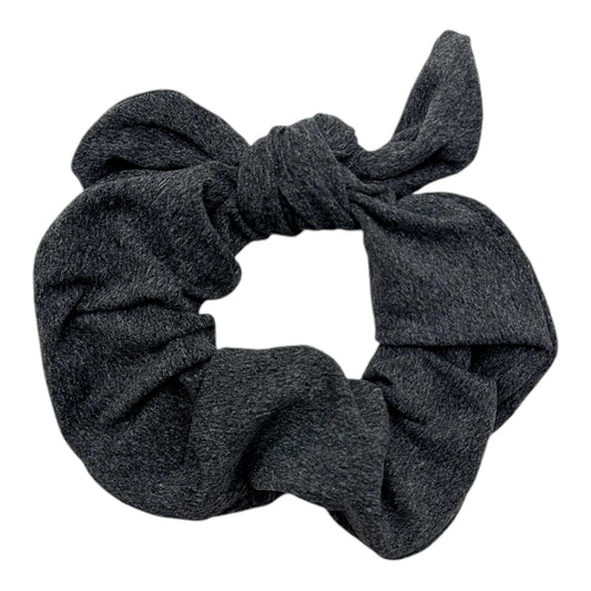 CHARCOAL HEATHER GREY - BOW SCRUNCHIE