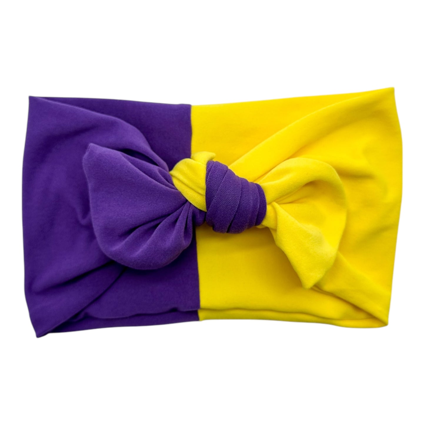 ROYAL PURPLE & YELLOW - SPLIT - WIDE TIE