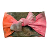 PINK / PEACH / OLIVE GREEN TIE-DYE - WIDE TIE