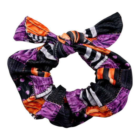 HALLOWEEN PATCHWORK - BOW SCRUNCHIE