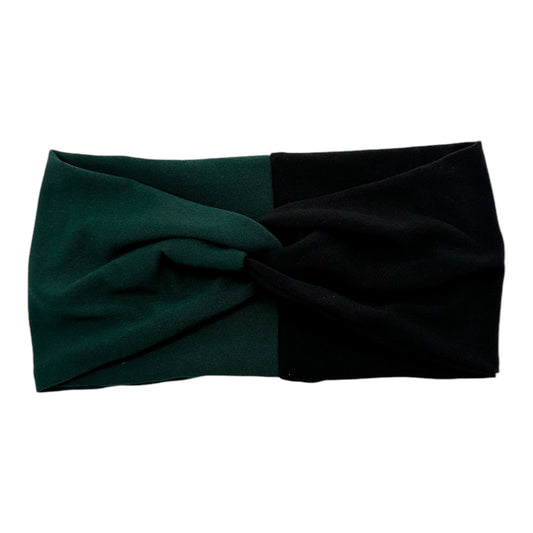 DARK GREEN & BLACK  - SPLIT - FRONT KNOT