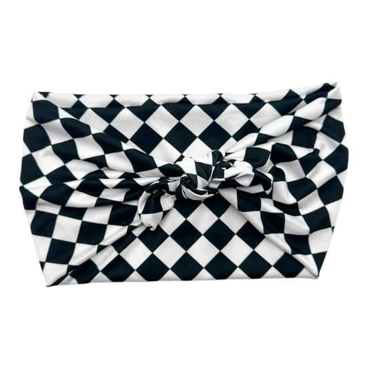 DIAGONAL B&W CHECKERS - LUXE