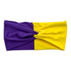 ROYAL PURPLE & YELLOW - SPLIT - FRONT KNOT