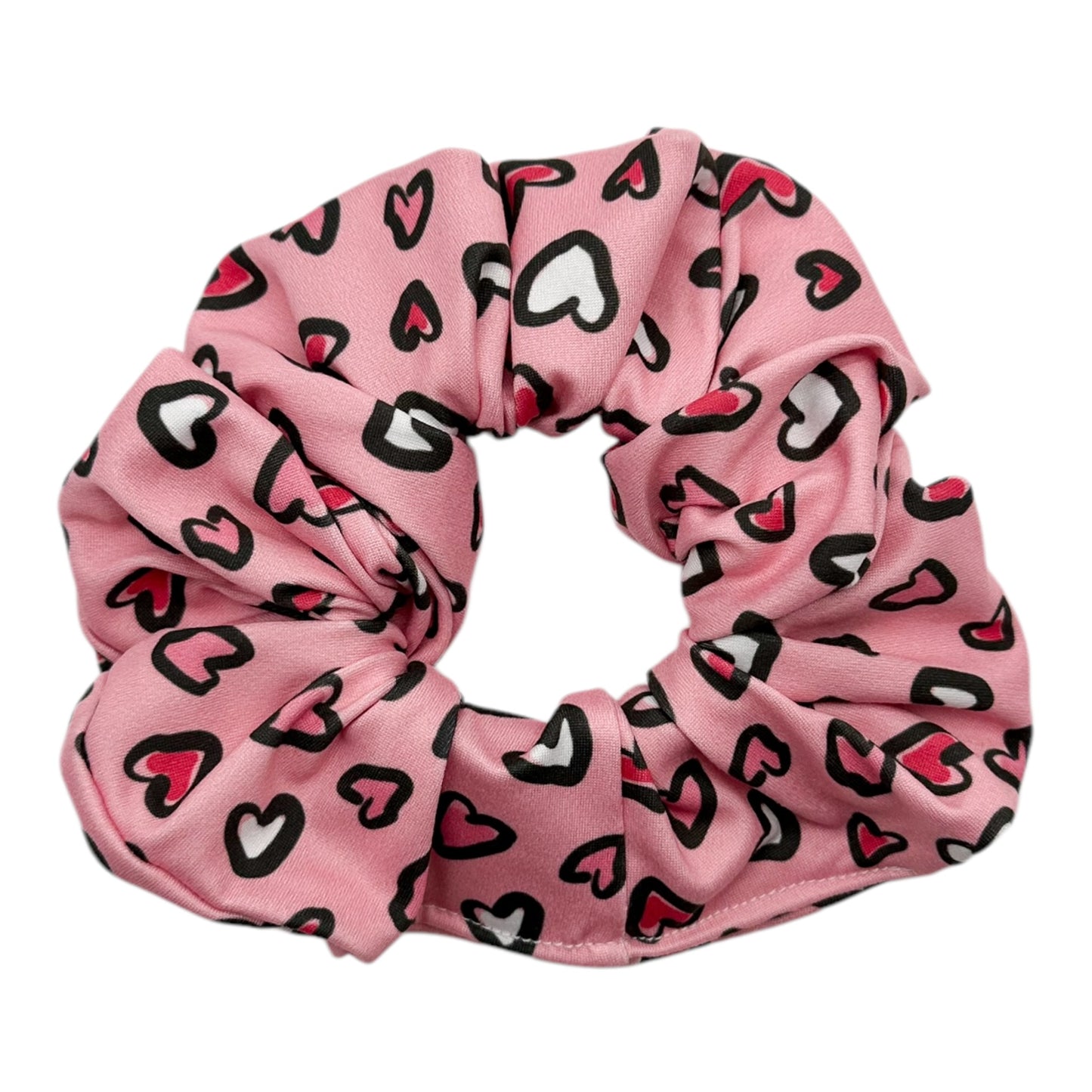 LEOPARD HEARTS - OVERSIZED SCRUNCHIE