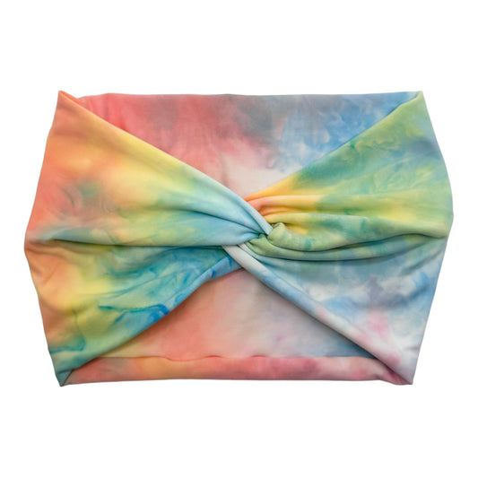 LIGHT PINK/YELLOW/BLUE TIE-DYE - THICK KNOT