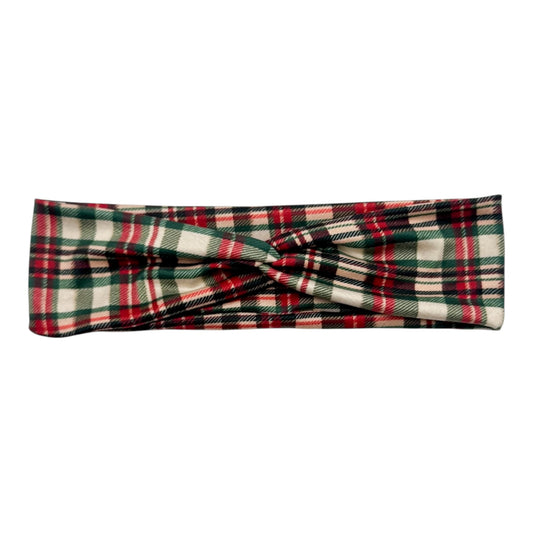 OFF WHITE/RED/GREEN PLAID - TINY KNOT
