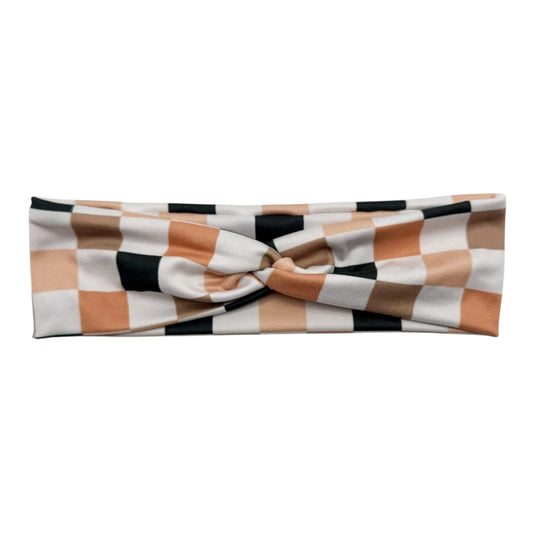 BLACK/WHITE/TAN CHECKERS - TINY KNOT