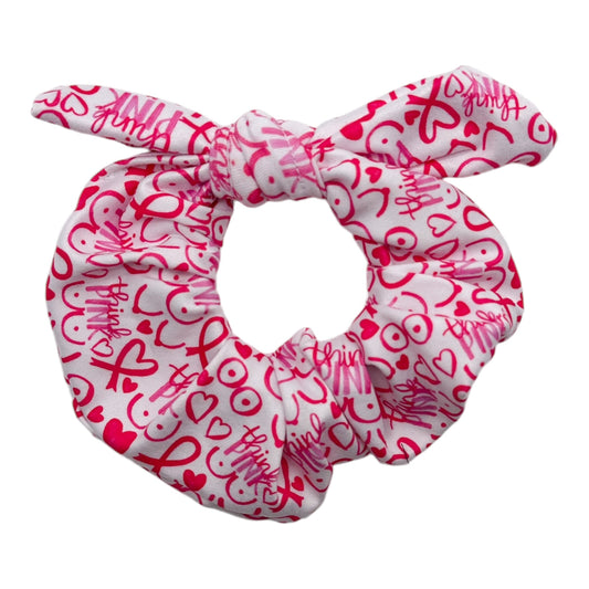 BOOBIES - BOW SCRUNCHIE