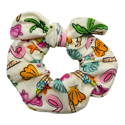 NEON SUMMER DOODLES - BOW SCRUNCHIE