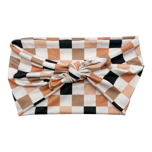 BLACK/WHITE/TAN CHECKERS - LUXE