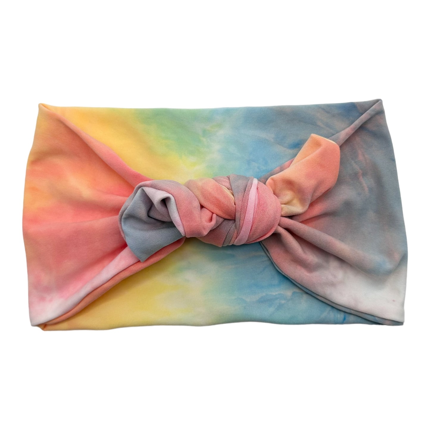 LIGHT PINK/YELLOW/BLUE TIE-DYE - WIDE TIE