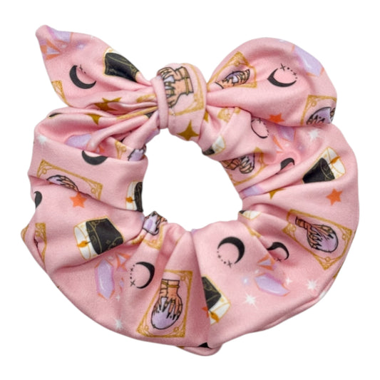 CRYSTAL BALL/CANDLES/CRYSTALS - BOW SCRUNCHIE
