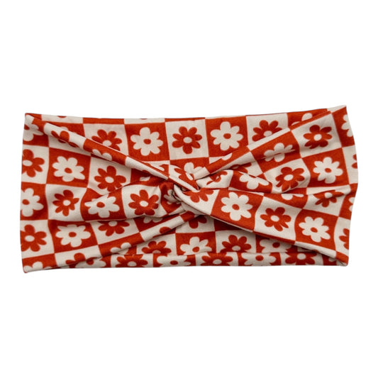 RUST DAISY CHECKERS  - FRONT KNOT