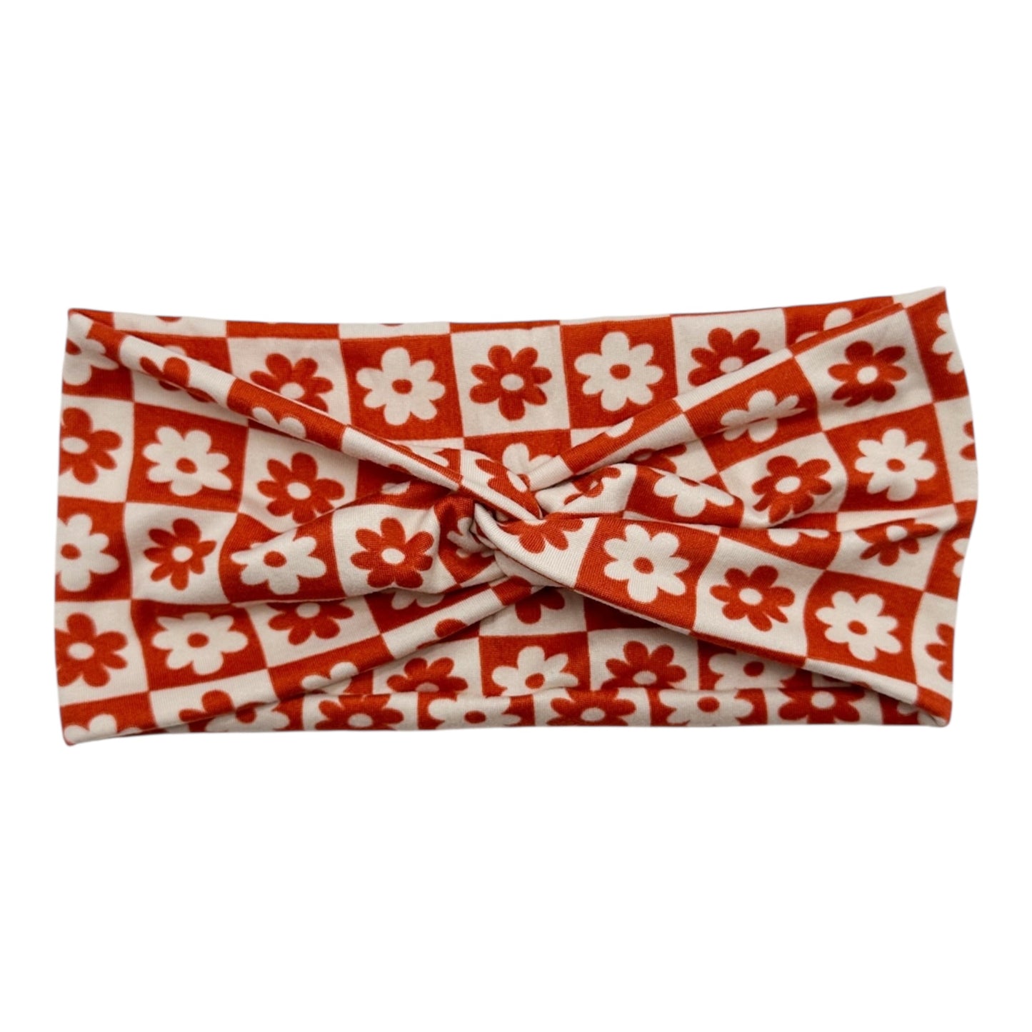 RUST DAISY CHECKERS  - FRONT KNOT