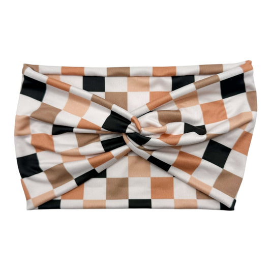 BLACK/WHITE/TAN CHECKERS - COCO