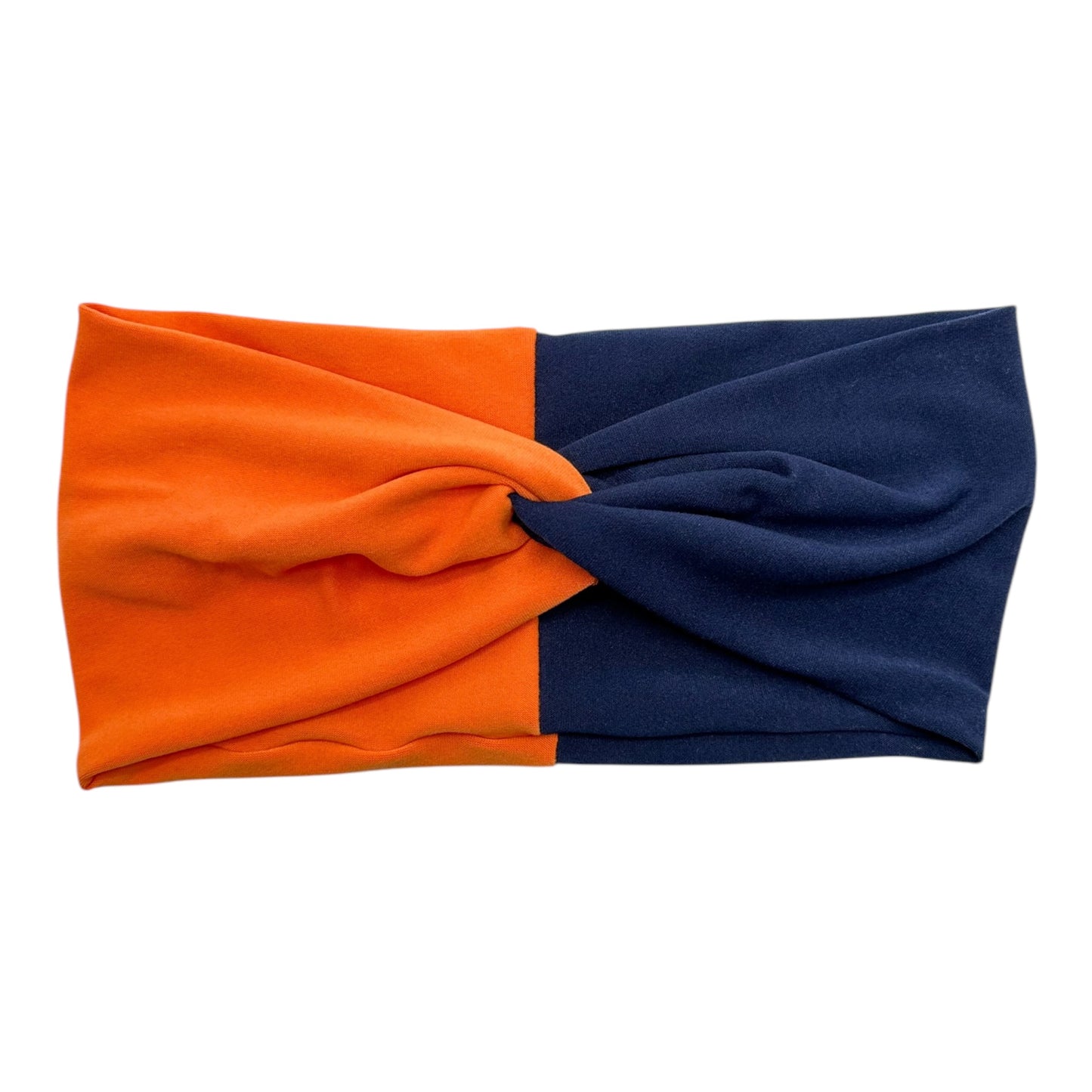 NAVY & ORANGE  - SPLIT - FRONT KNOT