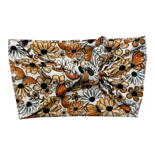 AUTUMN FLORAL & BUTTERFLIES - WIDE TIE
