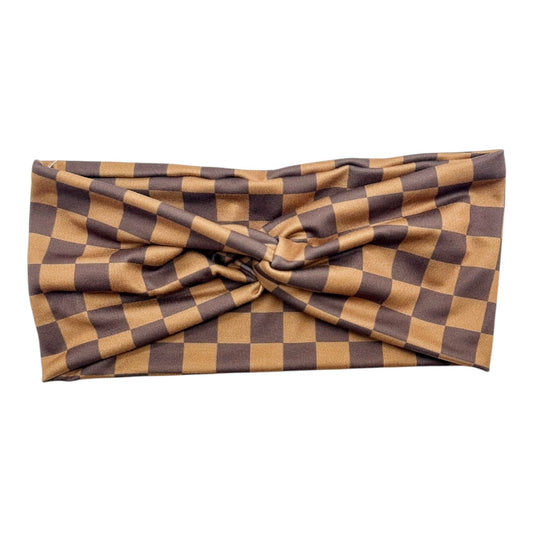 BROWN CHECKERS - FRONT KNOT