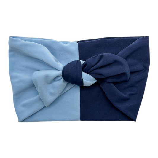 BABY BLUE & NAVY - SPLIT - WIDE TIE