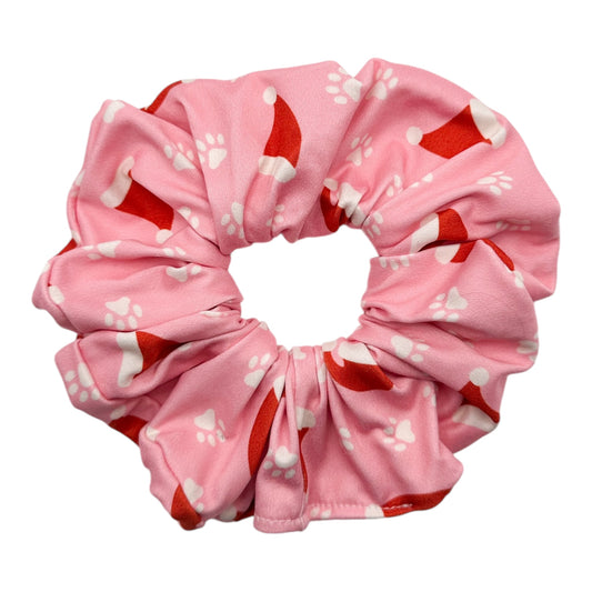 SANTA HATS & PAWS - OVERSIZED SCRUNCHIE