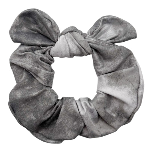 MOODY GRAY TIE-DYE - BOW SCRUNCHIE