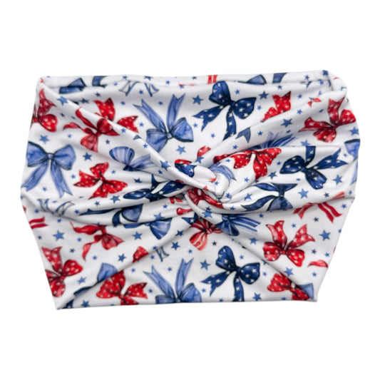 RED & BLUE BOWS - THICK KNOT