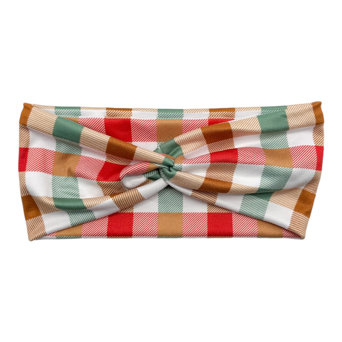 HOLIDAY CHECKERED PLAID - FRONT KNOT