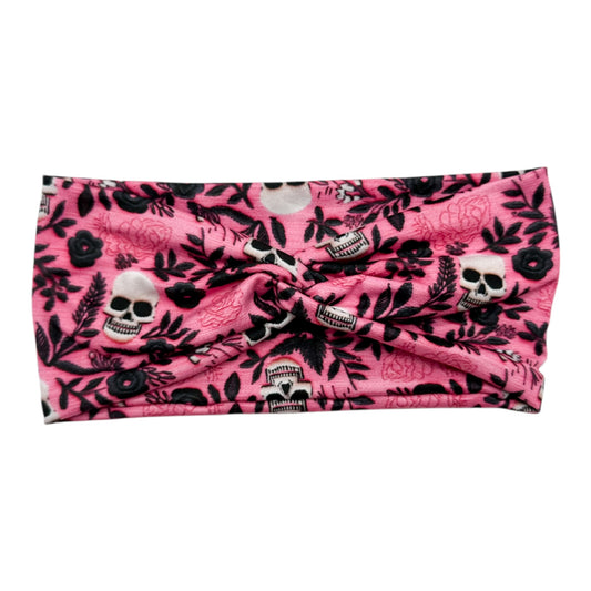 SKULLS & KNIT FLORAL - FRONT KNOT