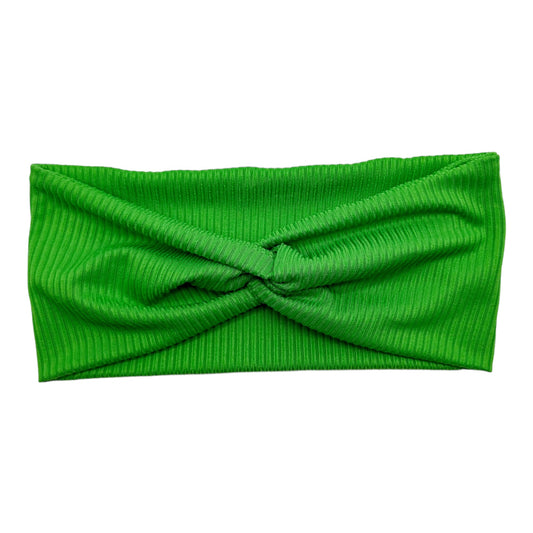 KELLY GREEN - SMALL RIBBED - FRONT KNOT