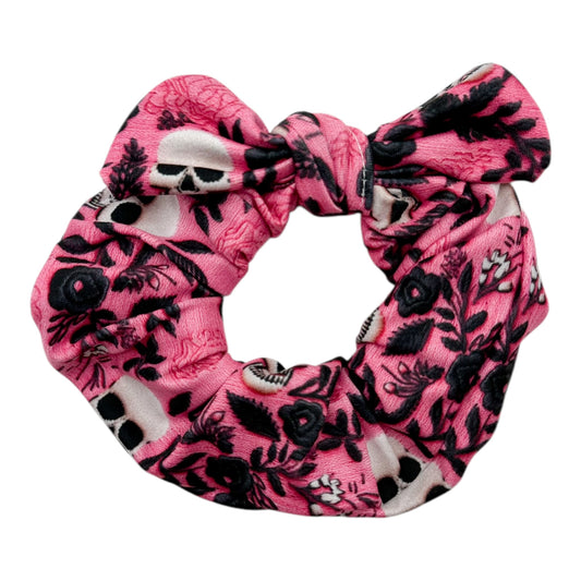 SKULLS & KNIT FLORAL - BOW SCRUNCHIE