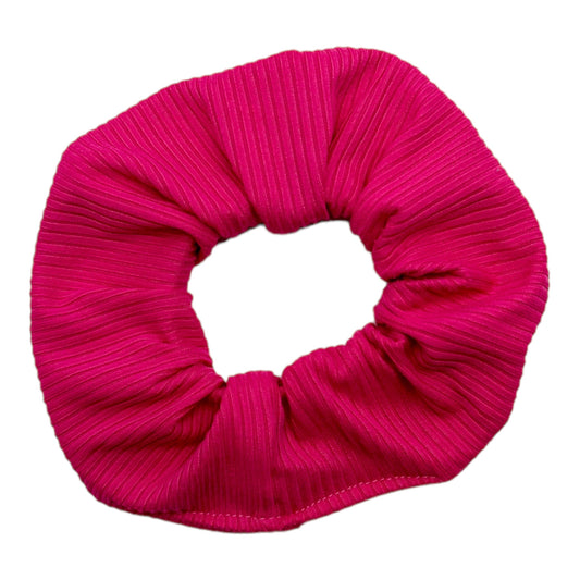 BRIGHT PINK - SMALL RIBBED - SCRUNCHIE