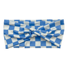 BLUE & WHITE CHECKERS - FRONT KNOT