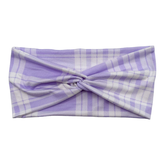 LAVENDER PLAID  - FRONT KNOT