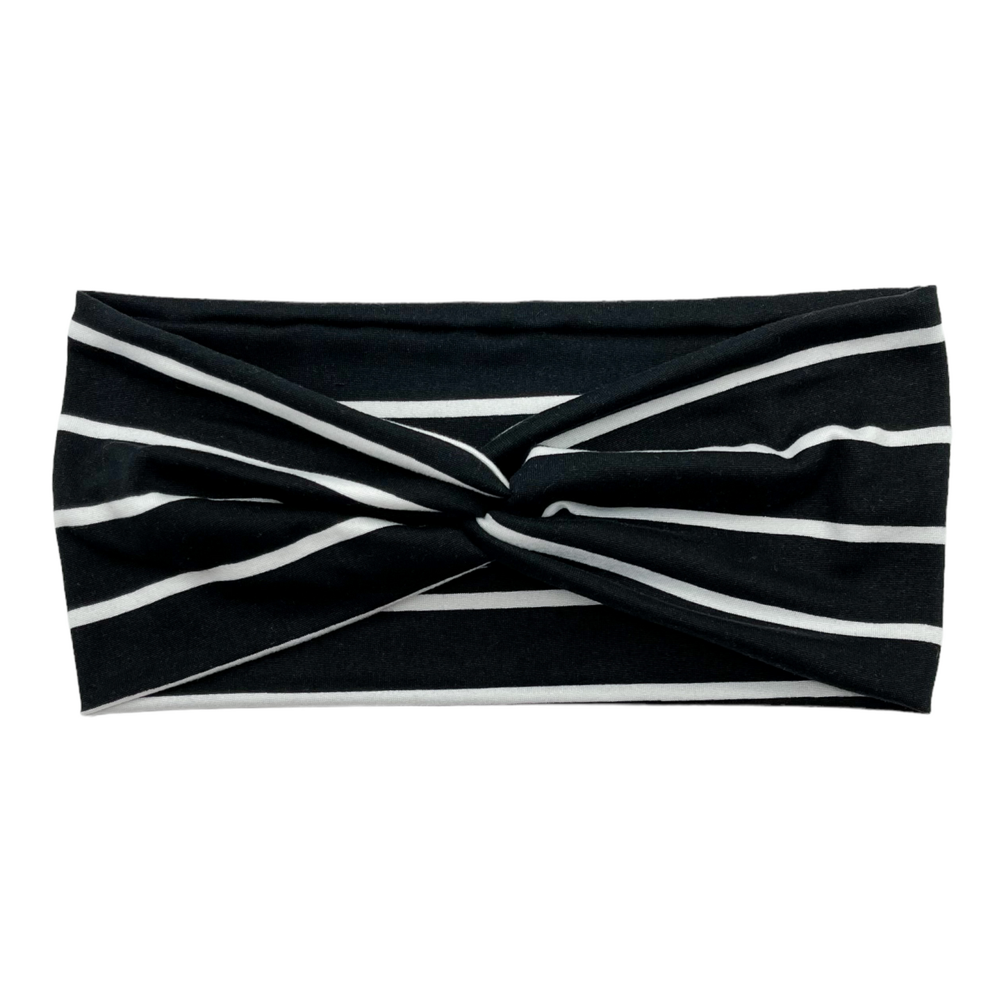BLACK W/ WHITE STRIPE - FRONT KNOT