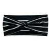 BLACK W/ WHITE STRIPE - FRONT KNOT