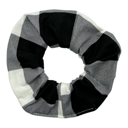 WHITE BUFFALO PLAID - REGULAR SCRUNCHIE