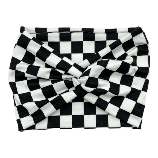 BLACK & WHITE CHECKERS - THICK KNOT