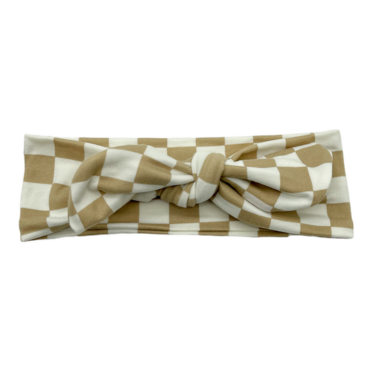 TAUPE CHECKERS - TIE